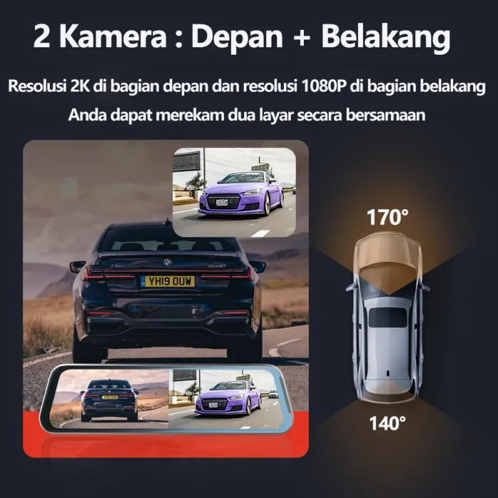 Dashcam 4K dengan Night Vision dan Wi-Fi